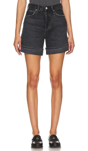 AGOLDE Dame Short in Black