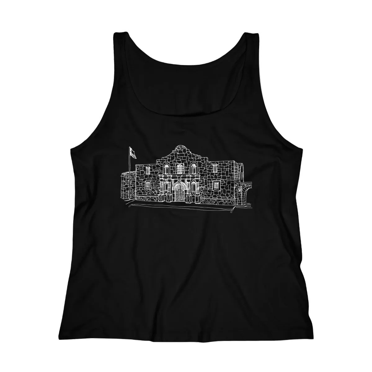 Alamo Chapel - Women's Relaxed Jersey Tank Top