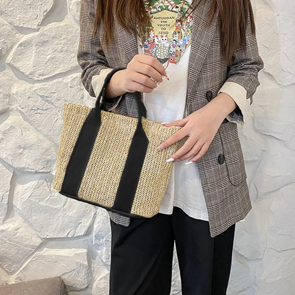 Chic Casual Straw Handbag