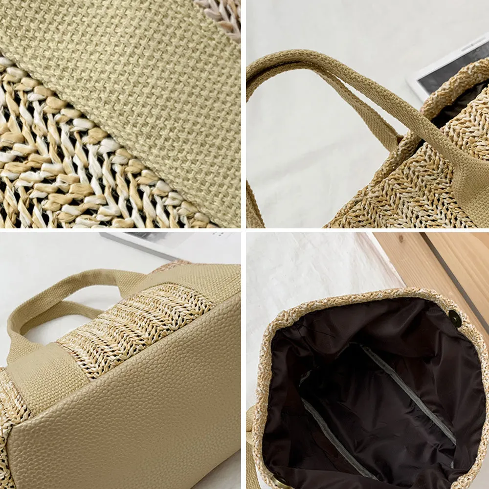 Chic Casual Straw Handbag