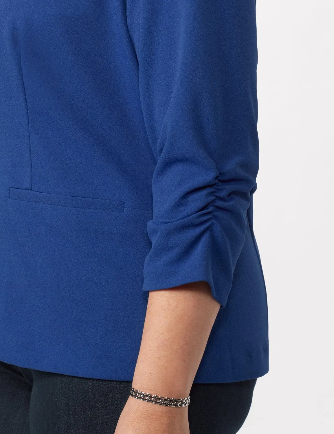 Cinched Sleeve One pocket Notch Collar Topper Plus