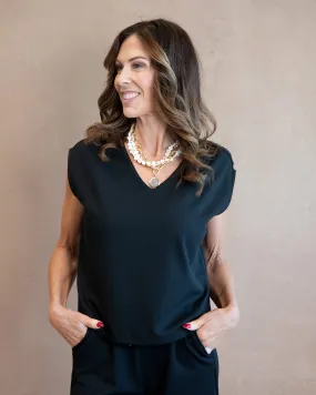 Dolman Sleeve V-Neck