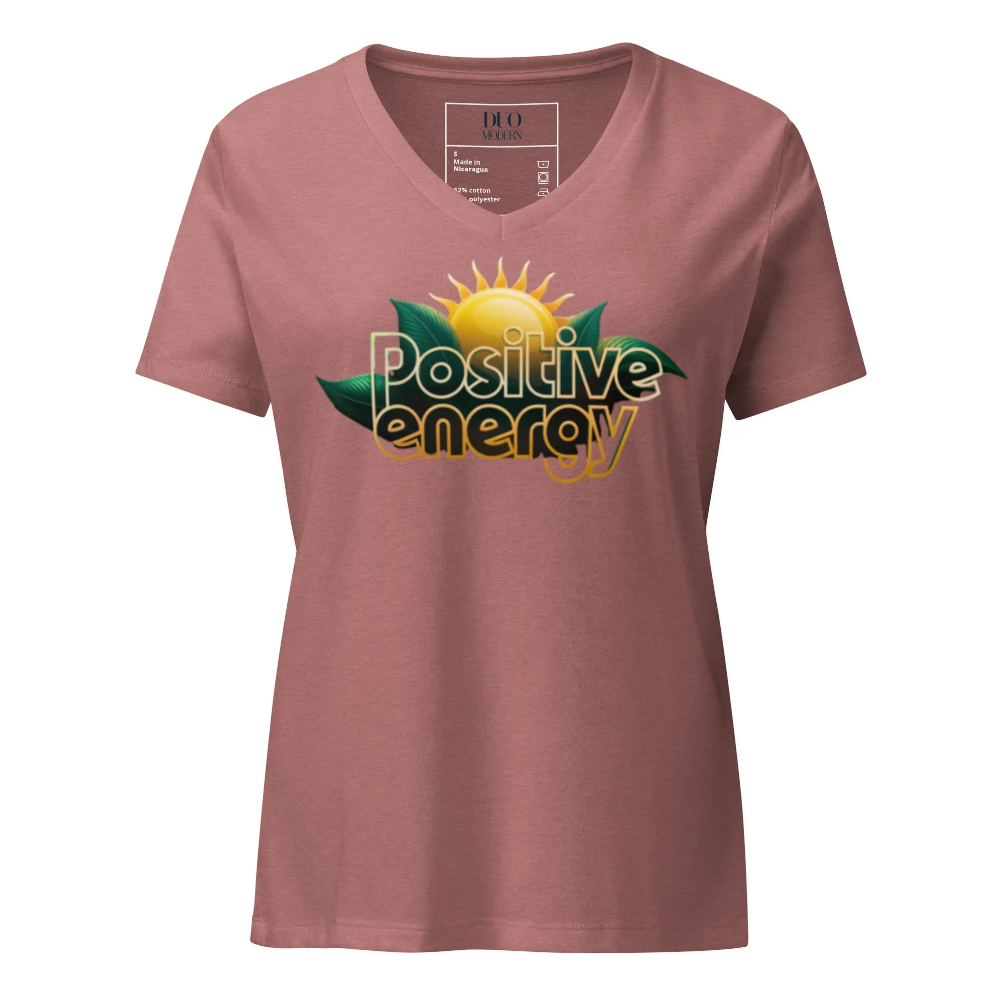 DUO MODERN Positive Energy Women’s Relaxed V-neck T-shirt