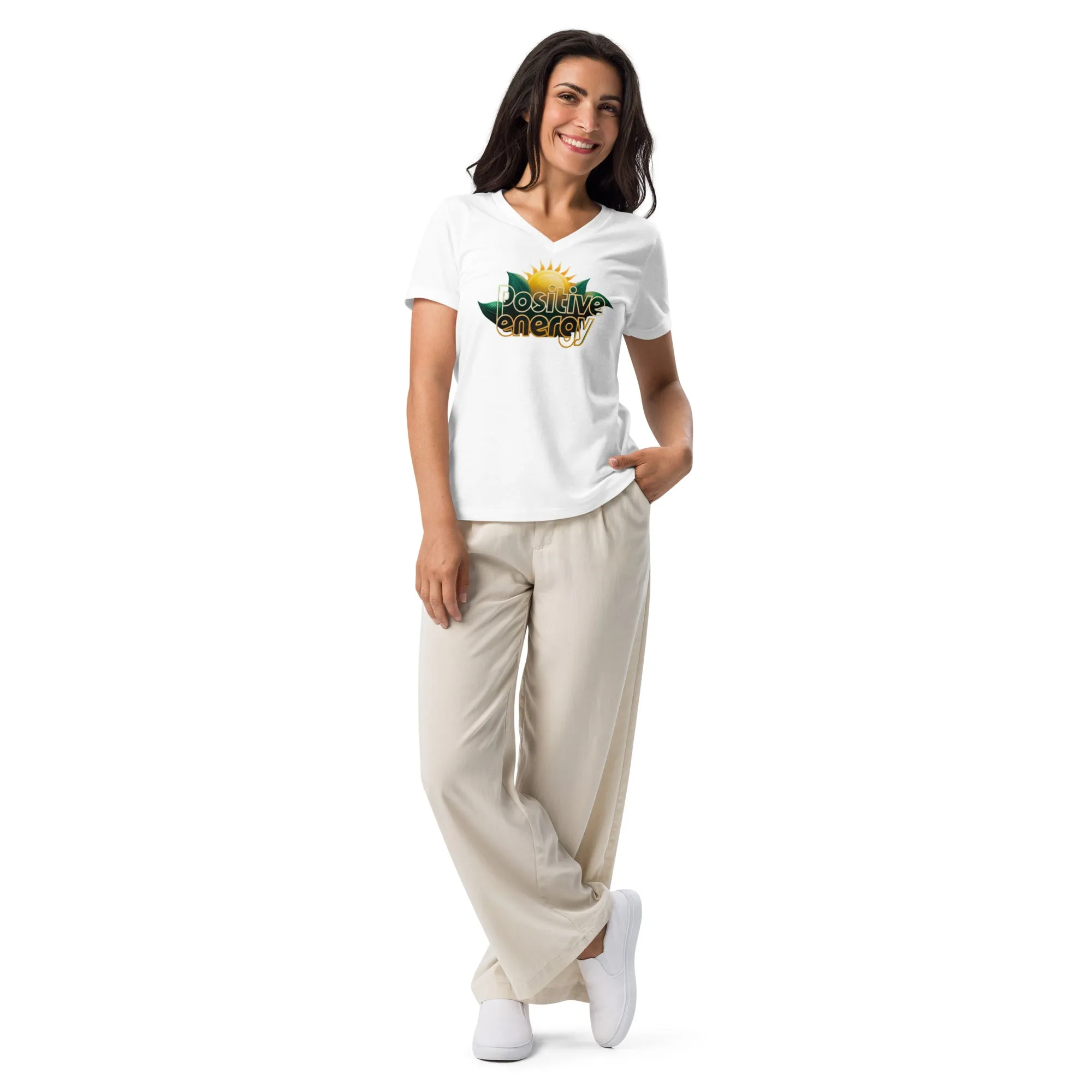 DUO MODERN Positive Energy Women’s Relaxed V-neck T-shirt