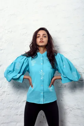 Fish Balloon Sleeves Top