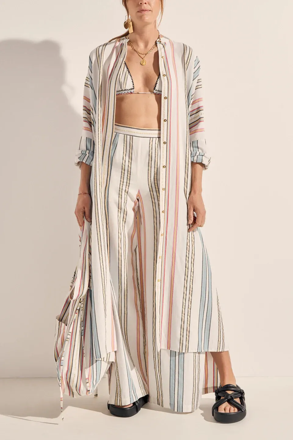 Ilio Nema Pollux Byron Stripe Maxi Caftan Dress