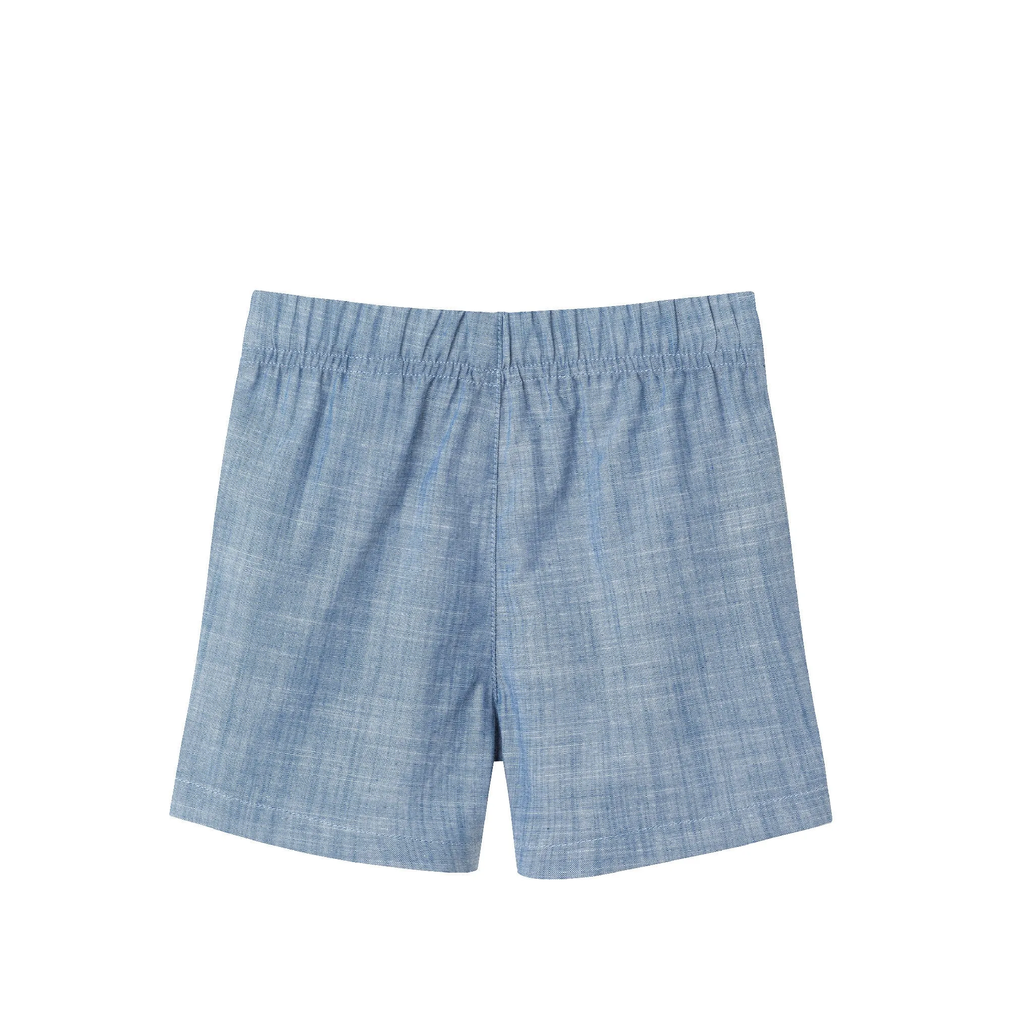 Infant (3-24M) 3-Piece Buttondown & Short Set | Blue Plaid