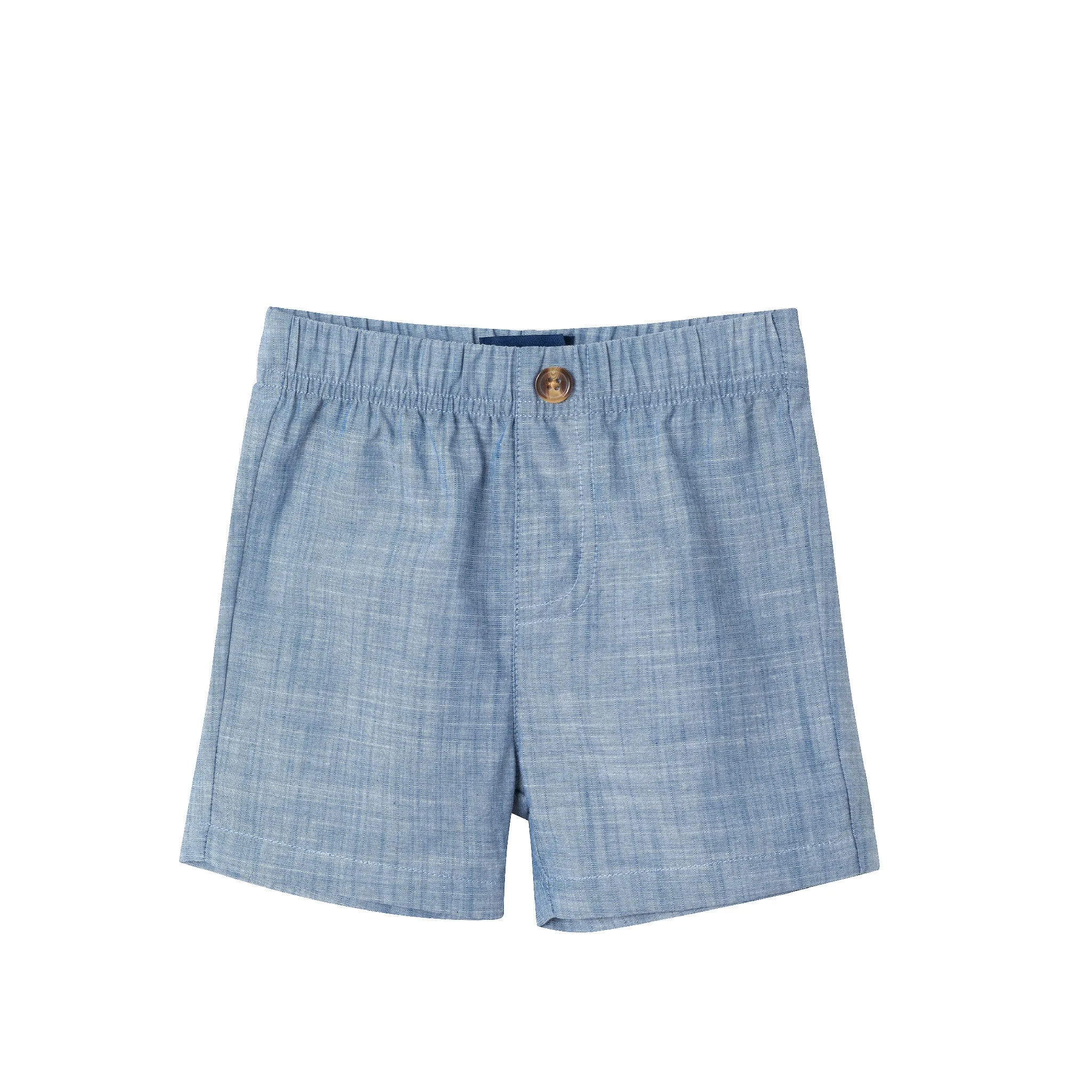 Infant (3-24M) 3-Piece Buttondown & Short Set | Blue Plaid