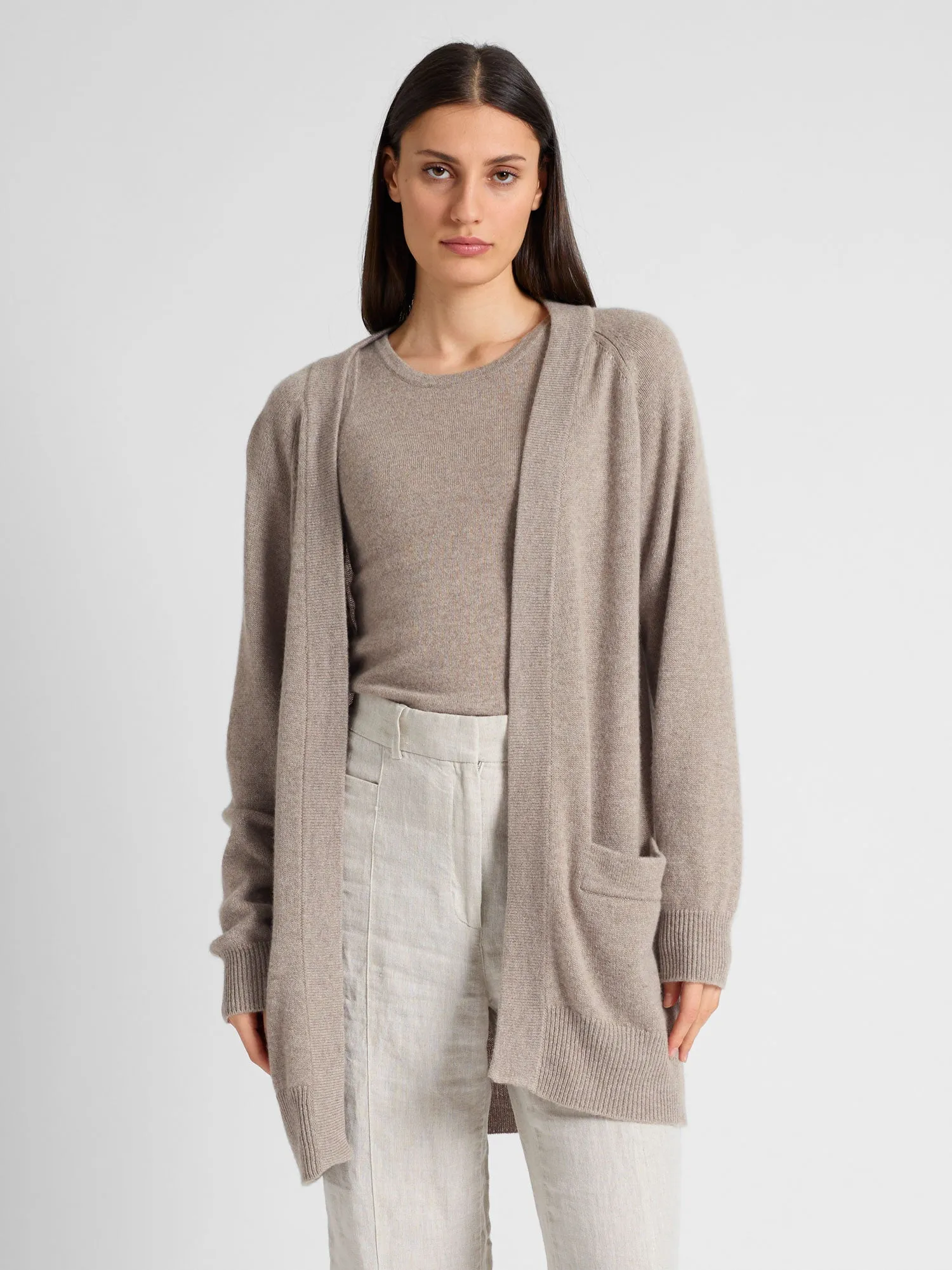 Kashmircardigan "Solveig" - toast