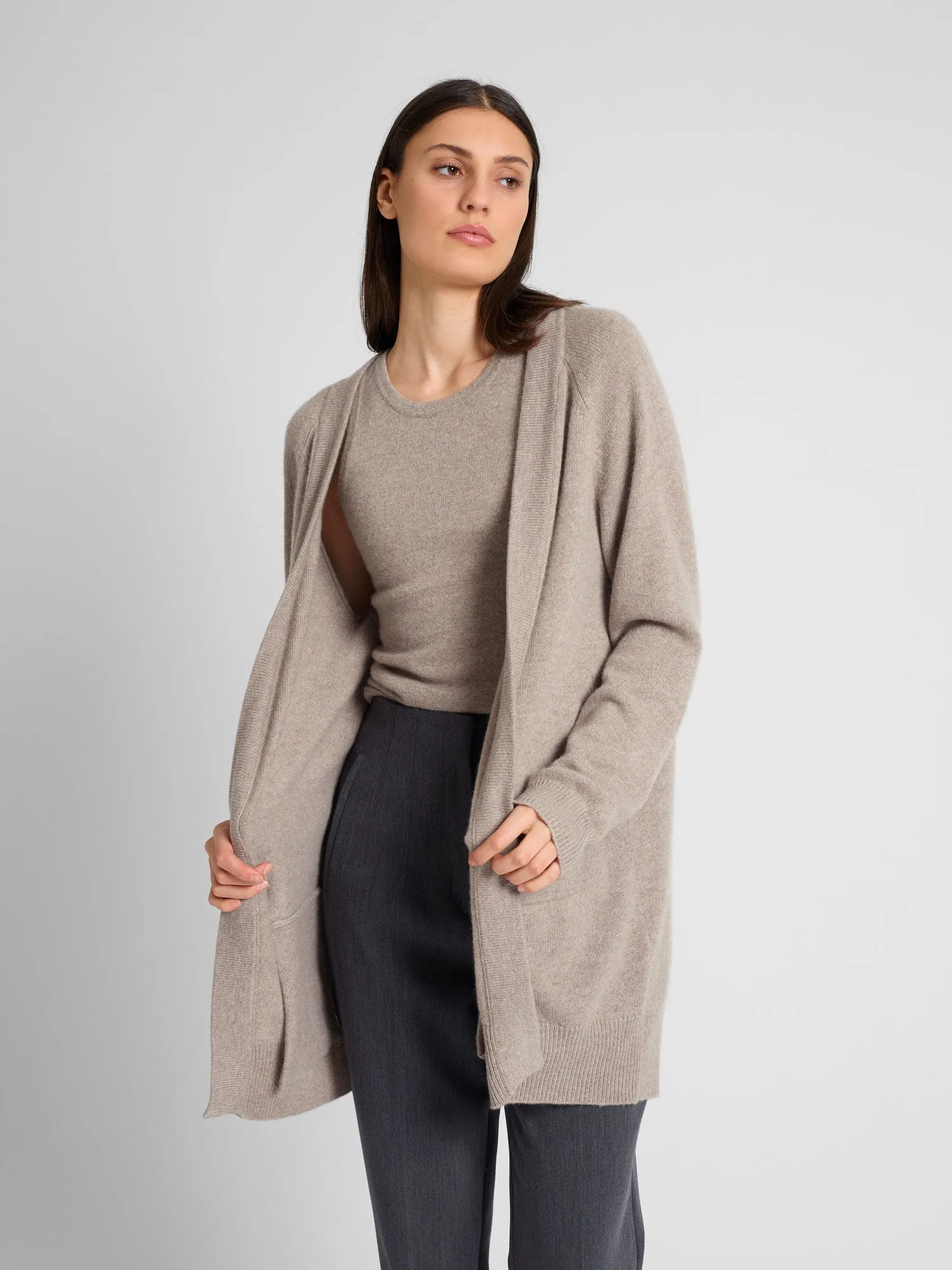 Kashmircardigan "Solveig" - toast