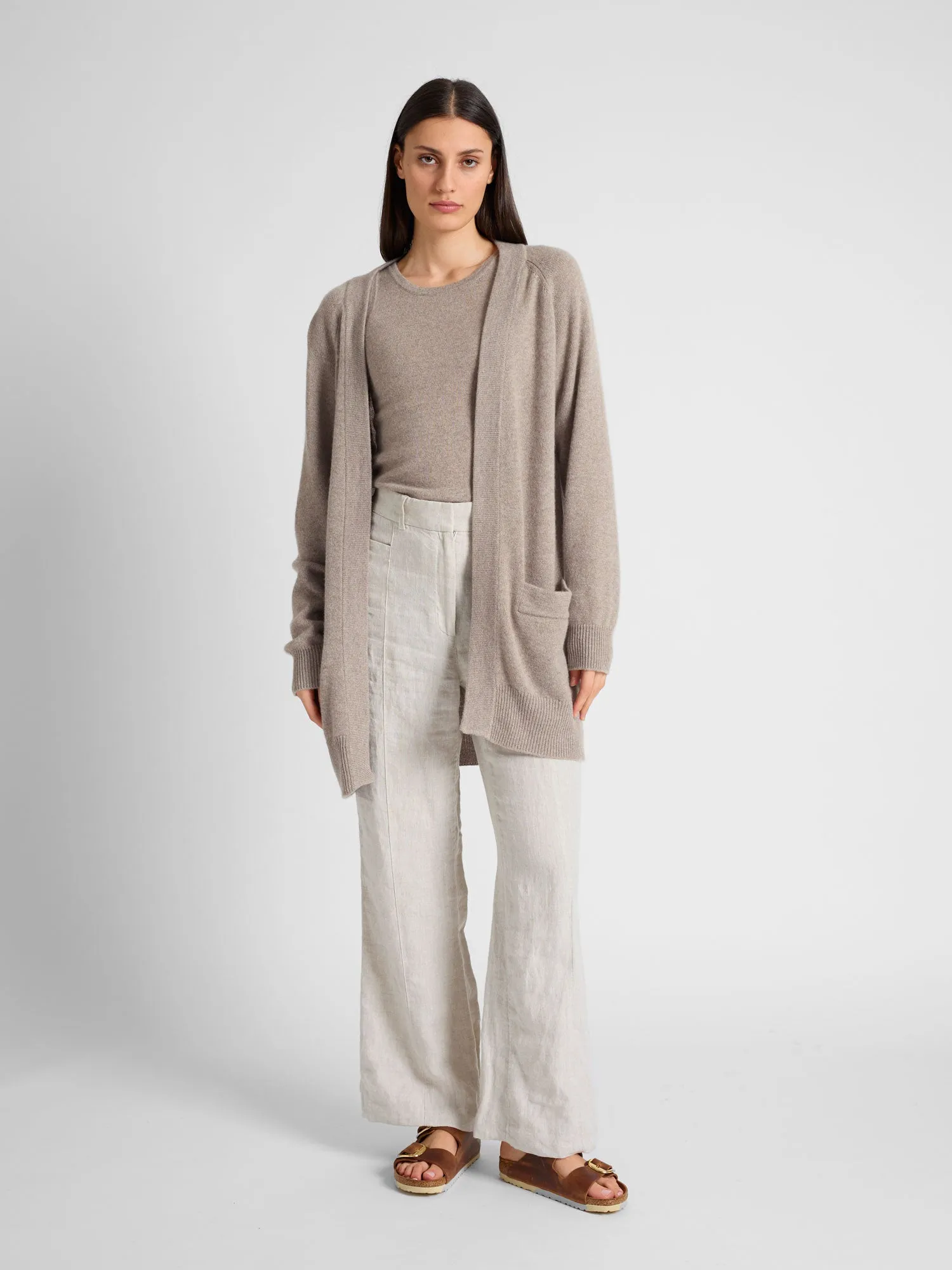 Kashmircardigan "Solveig" - toast