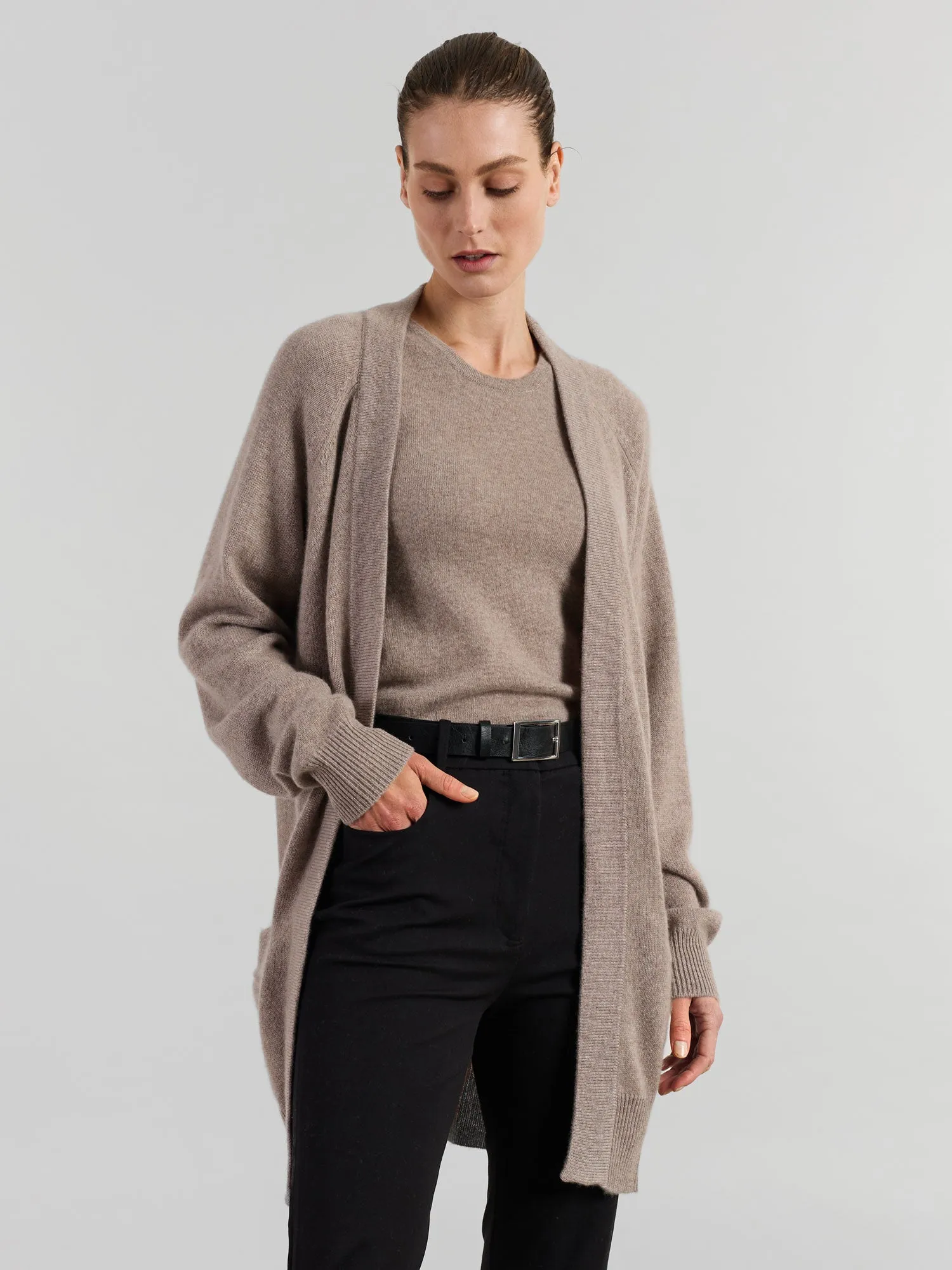 Kashmircardigan "Solveig" - toast