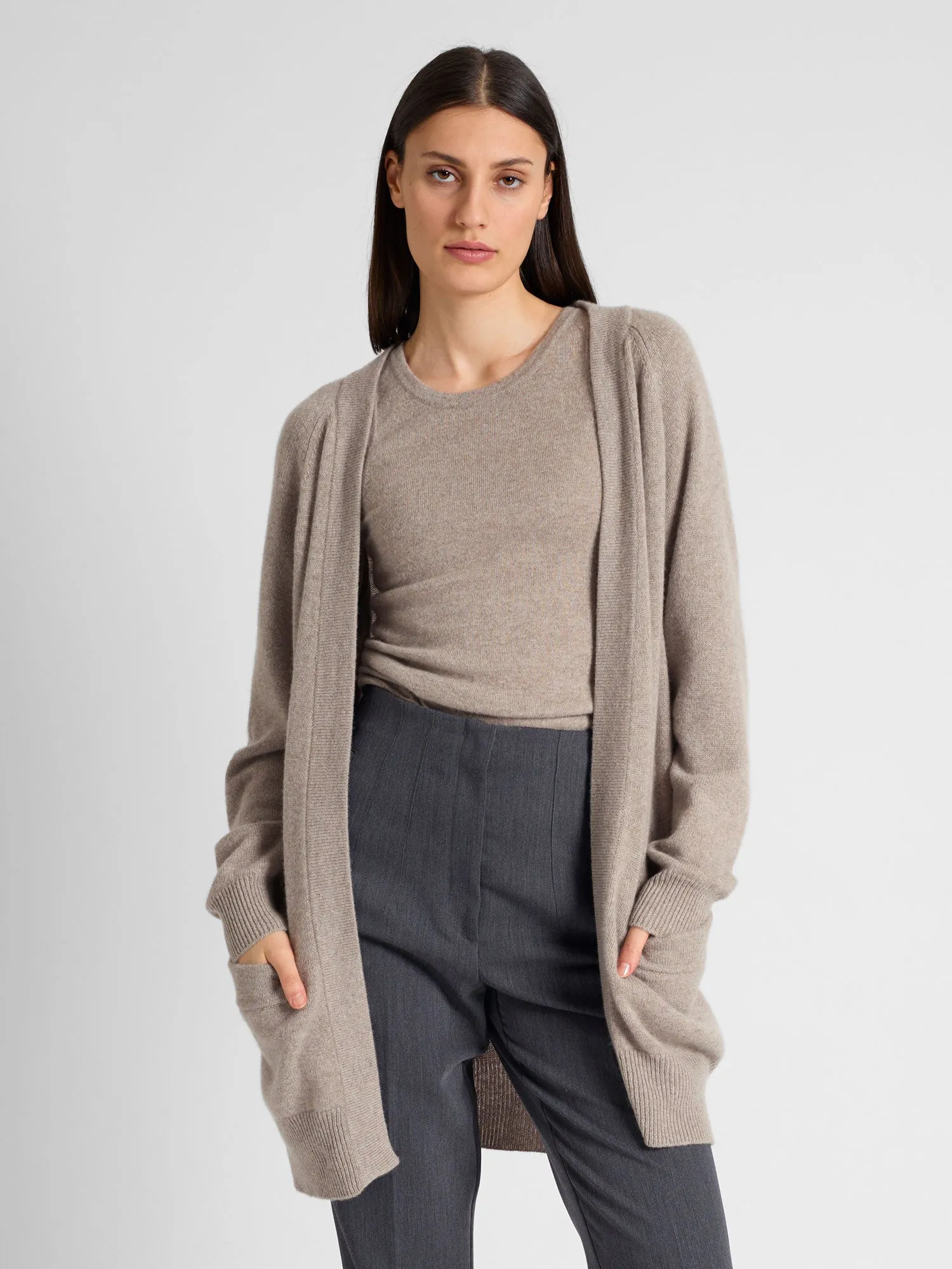 Kashmircardigan "Solveig" - toast