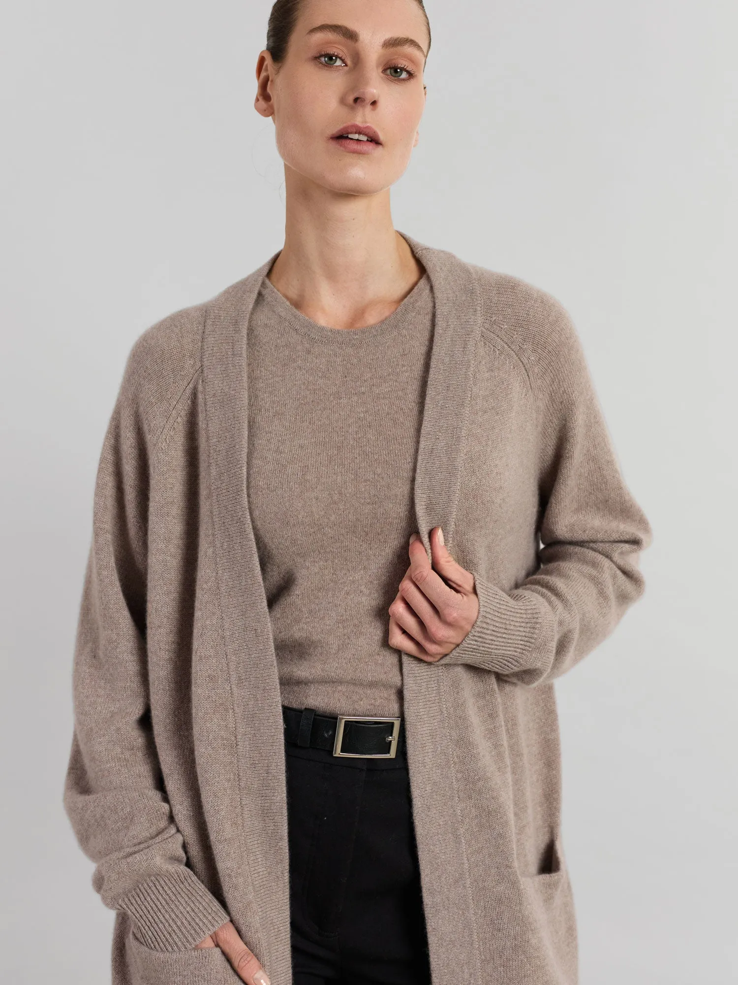 Kashmircardigan "Solveig" - toast