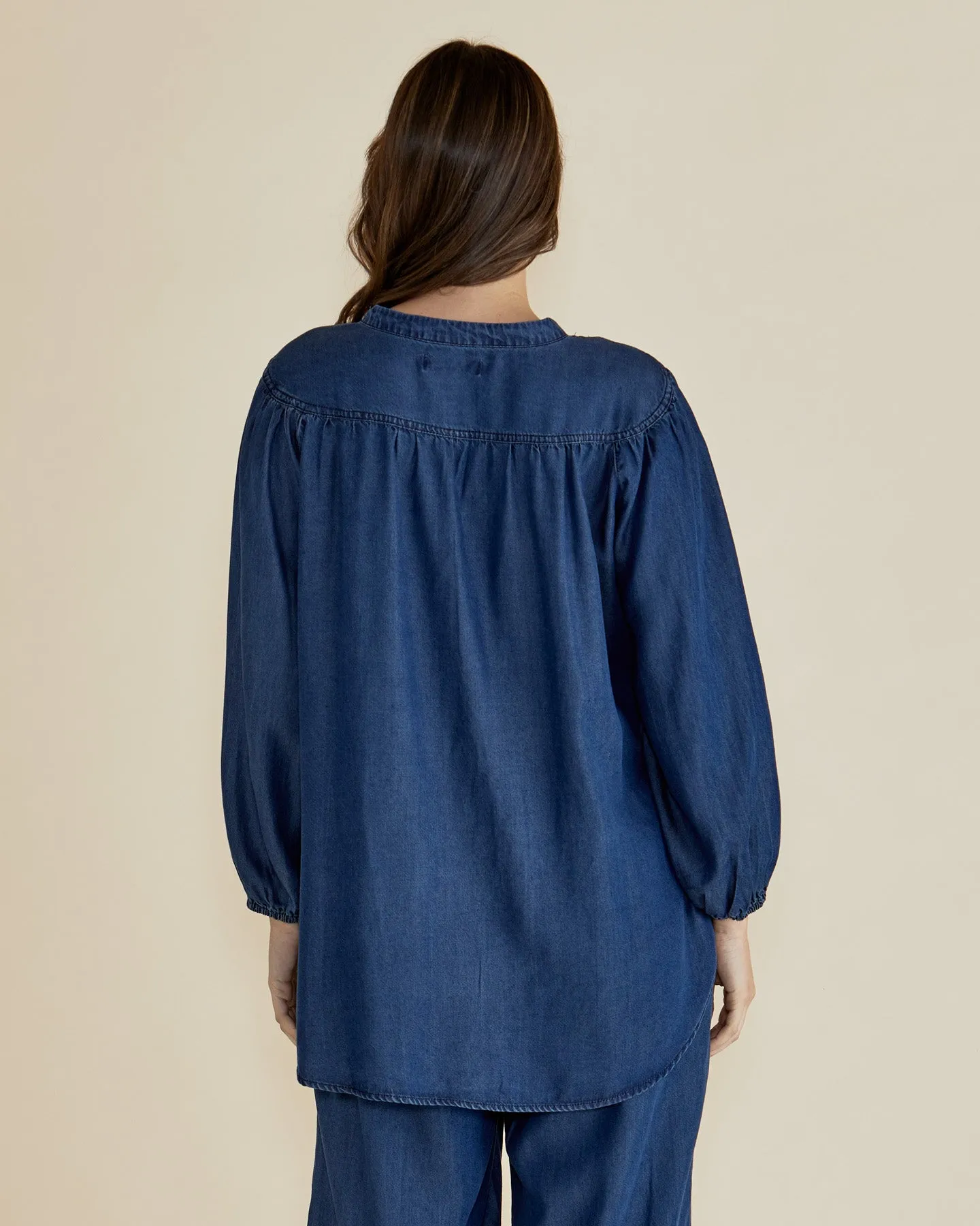 London Lyocell Blouse - Dark Indigo