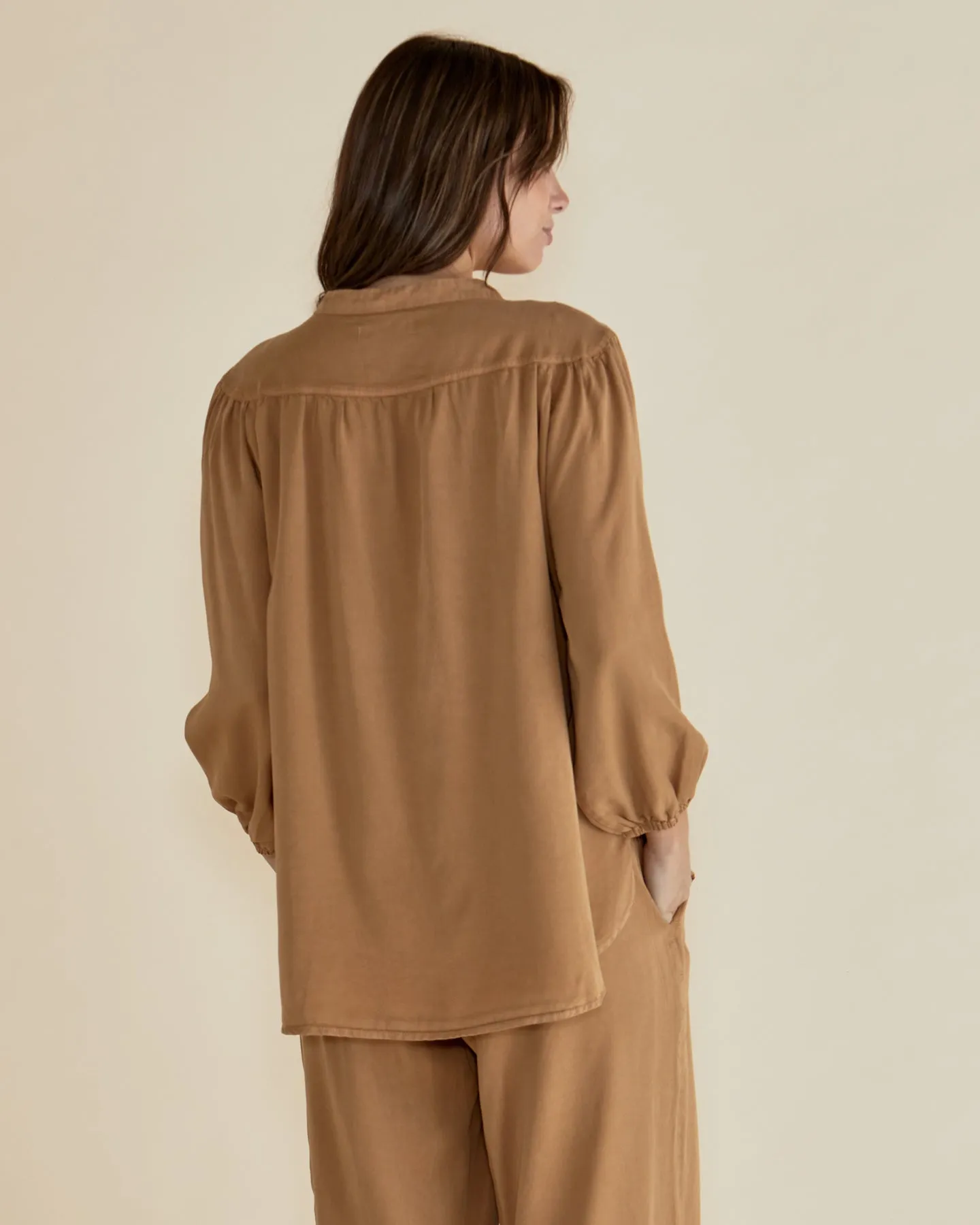 London Lyocell Blouse - Tan