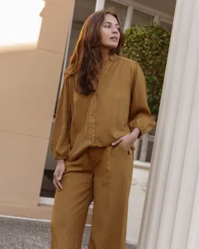 London Lyocell Blouse - Tan