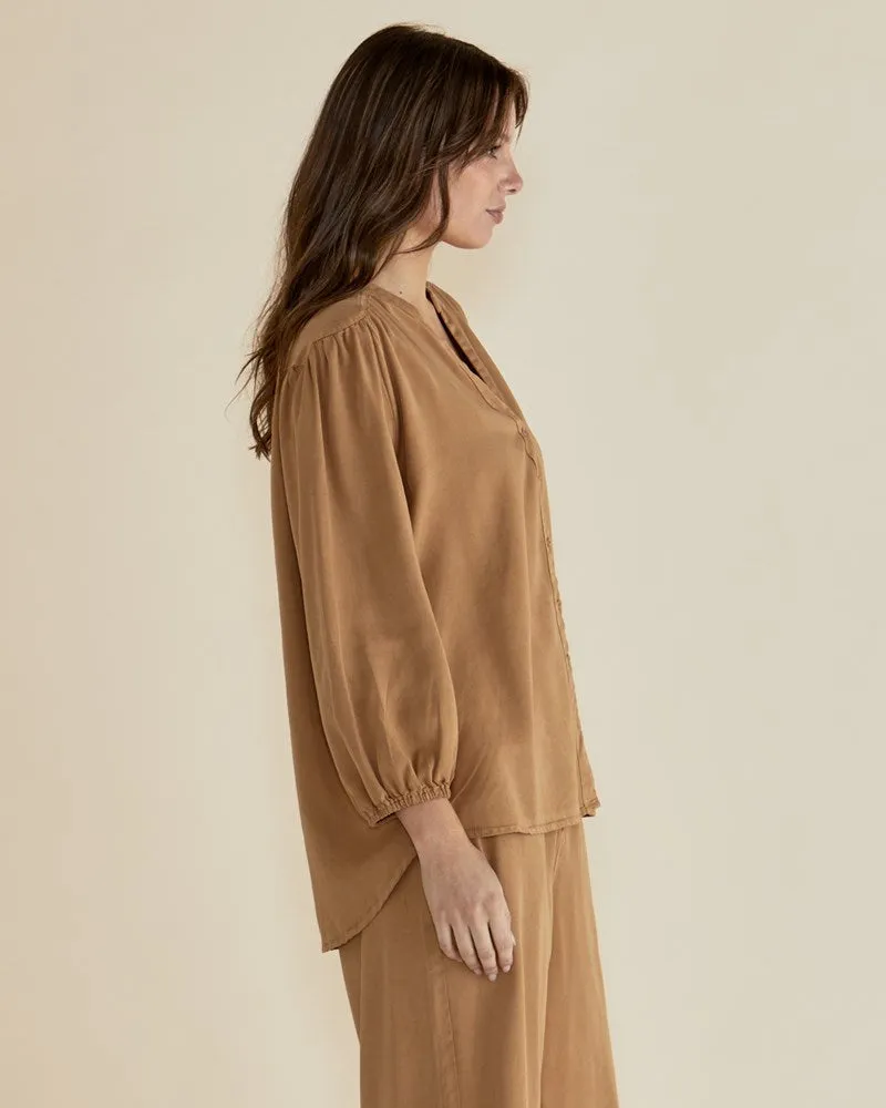 London Lyocell Blouse - Tan