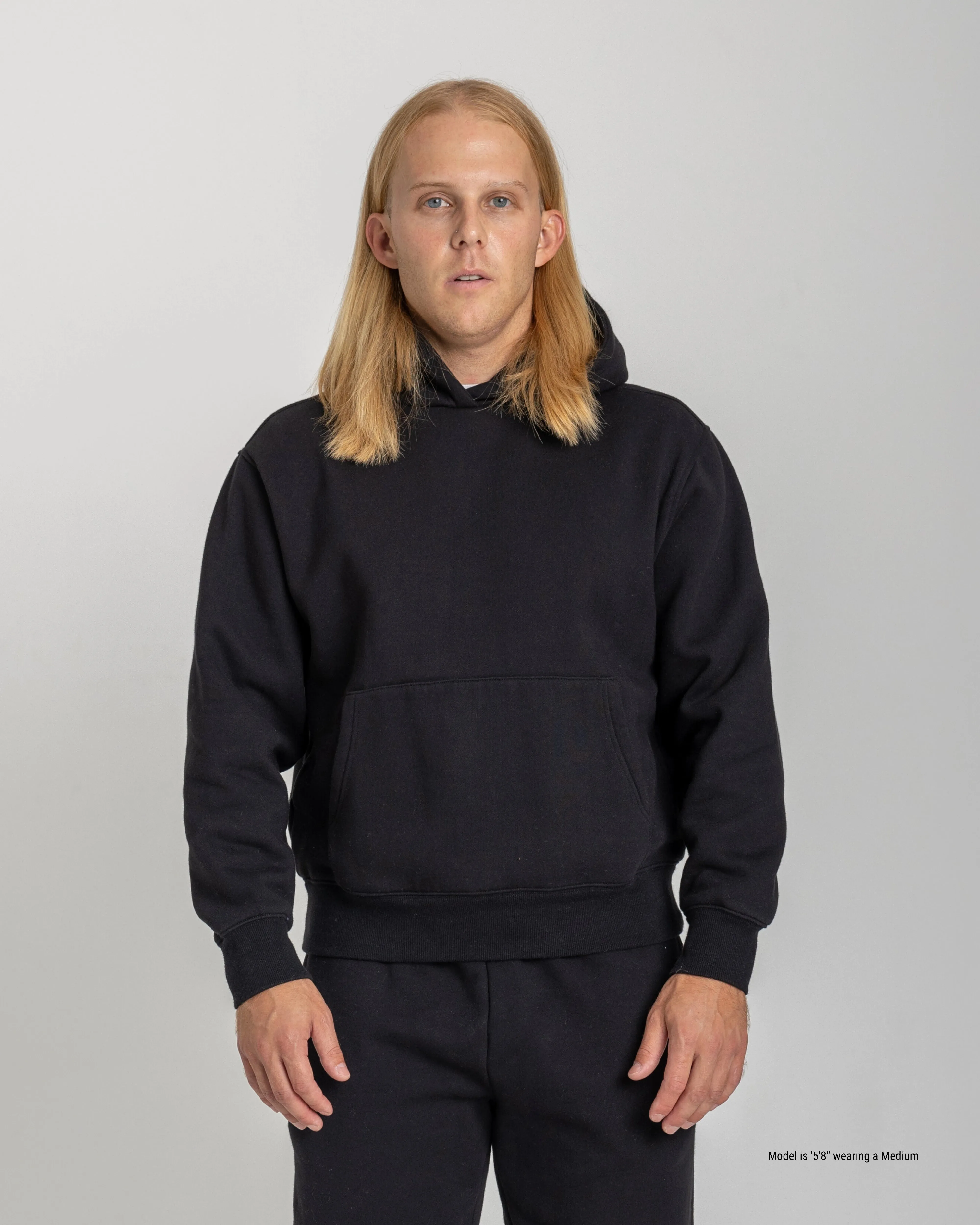 Relaxed Fit Hoodie for Shorter Men