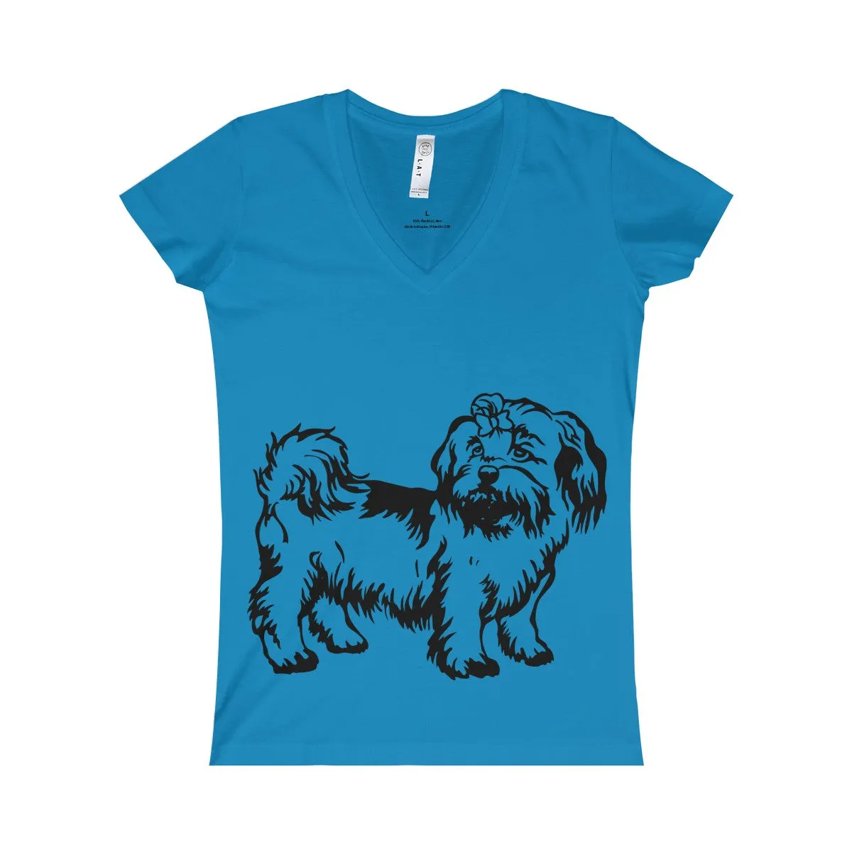 Shih Tzu Women's Fine Jersey V-neck Tee