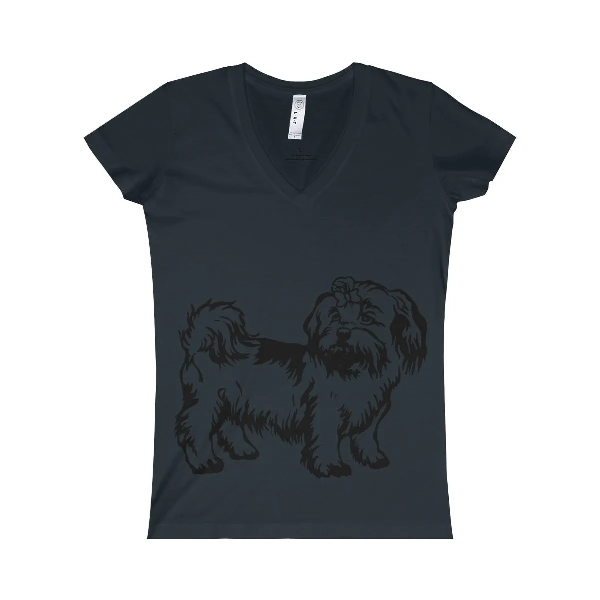 Shih Tzu Women's Fine Jersey V-neck Tee
