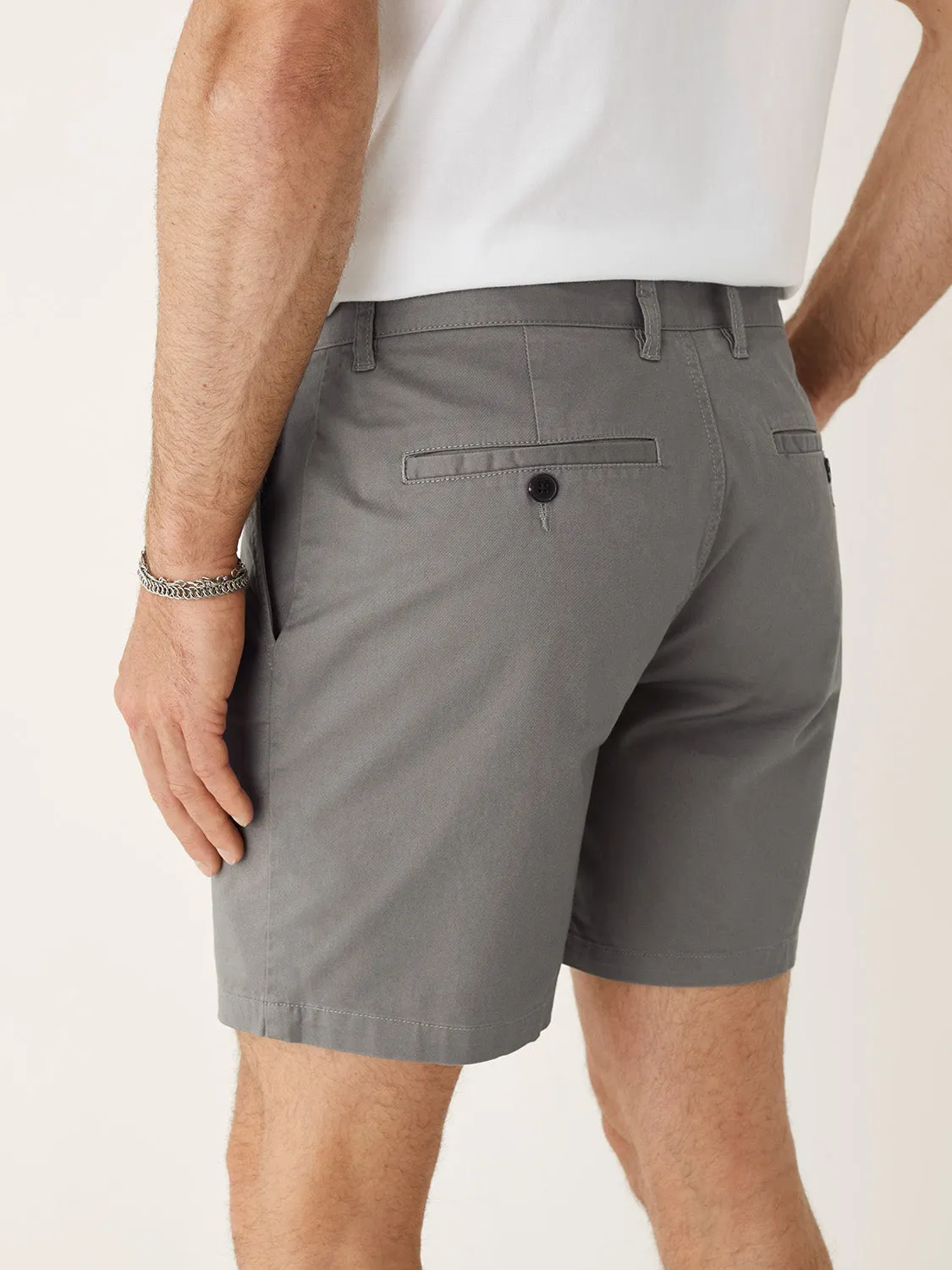 The Brunswick Chino Slim Fit 7in Short in Grey