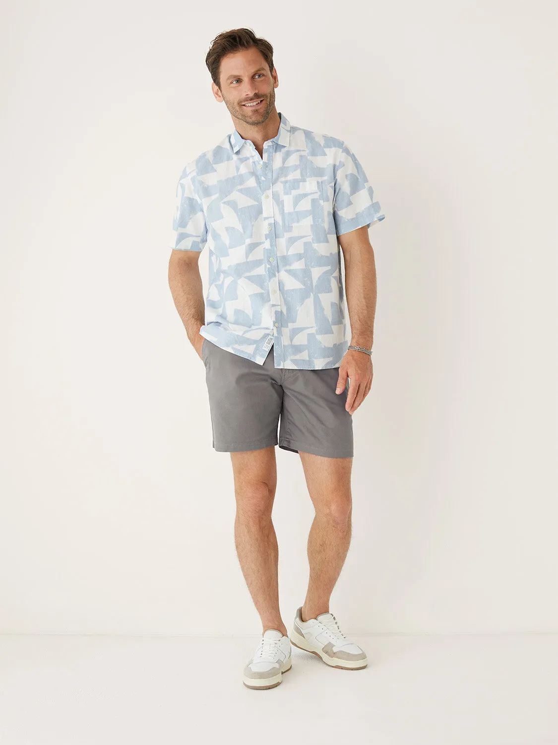 The Brunswick Chino Slim Fit 7in Short in Grey