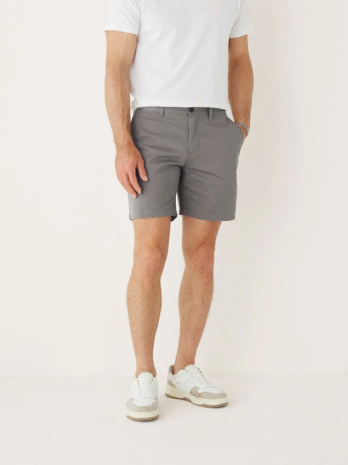 The Brunswick Chino Slim Fit 7in Short in Grey