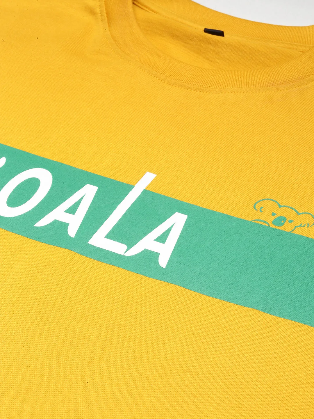 Unisex Relaxed Fit Crew Neck Zóni Yellow TShirt
