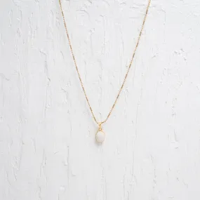 White Oval Necklace Pendant