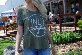 WOMENS LOGO RELAXED-FIT TEE
